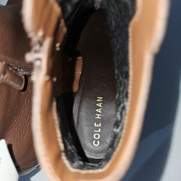 Cole Haan River Chelsea Ankle Bootie Sequoia Brown Leather Boot Size 9 - Picture 11 of 14